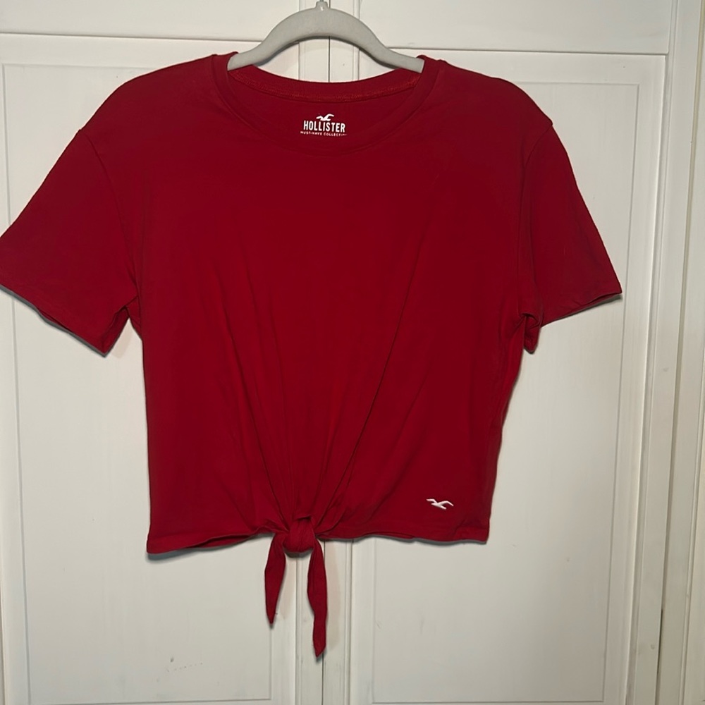 Hollister Red Slightly Cropped Top, Size S